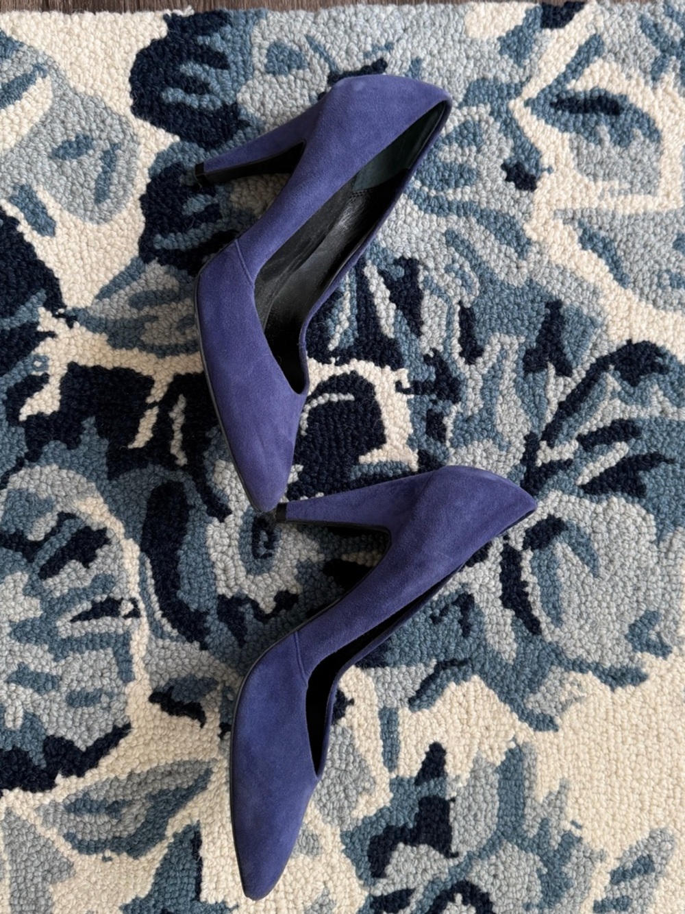 BP Women's Suede Pointed Toe Pumps in indigo